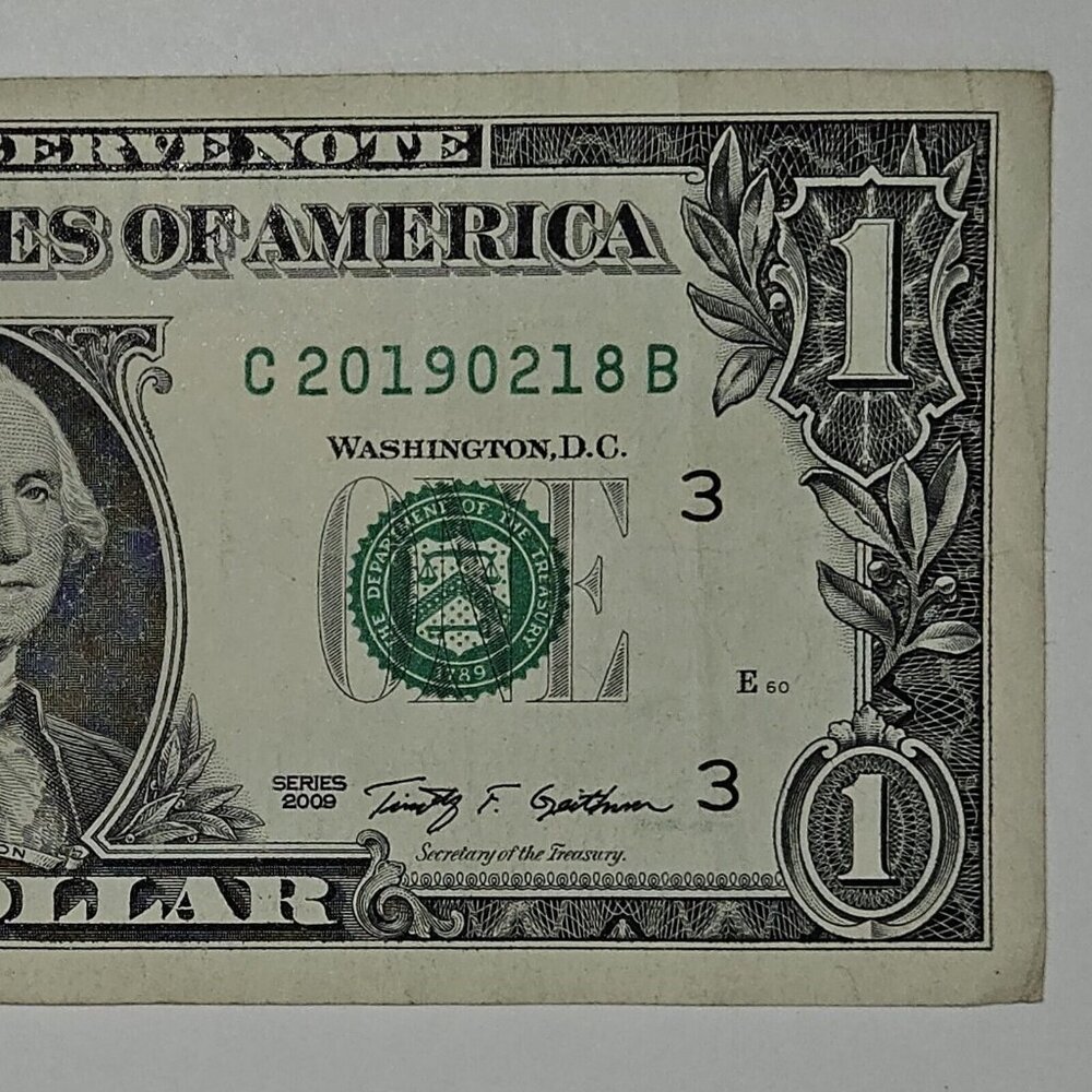One Dollar Bill "BIRTHDAY NOTE" 2019-02-18 - Great Gift (B261)